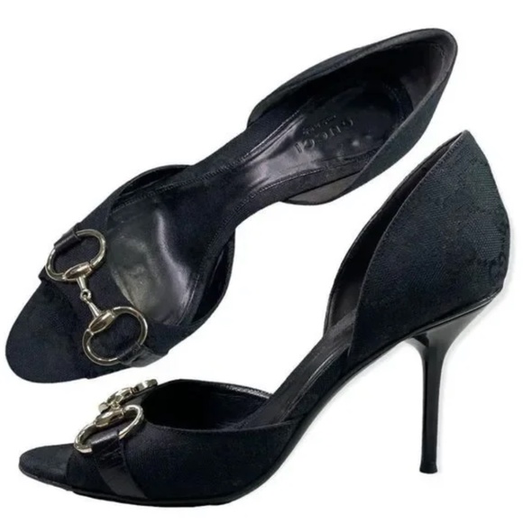 Gucci Guccissima Monogram D'Orsay Heels, Vintage Tom Ford, RARE